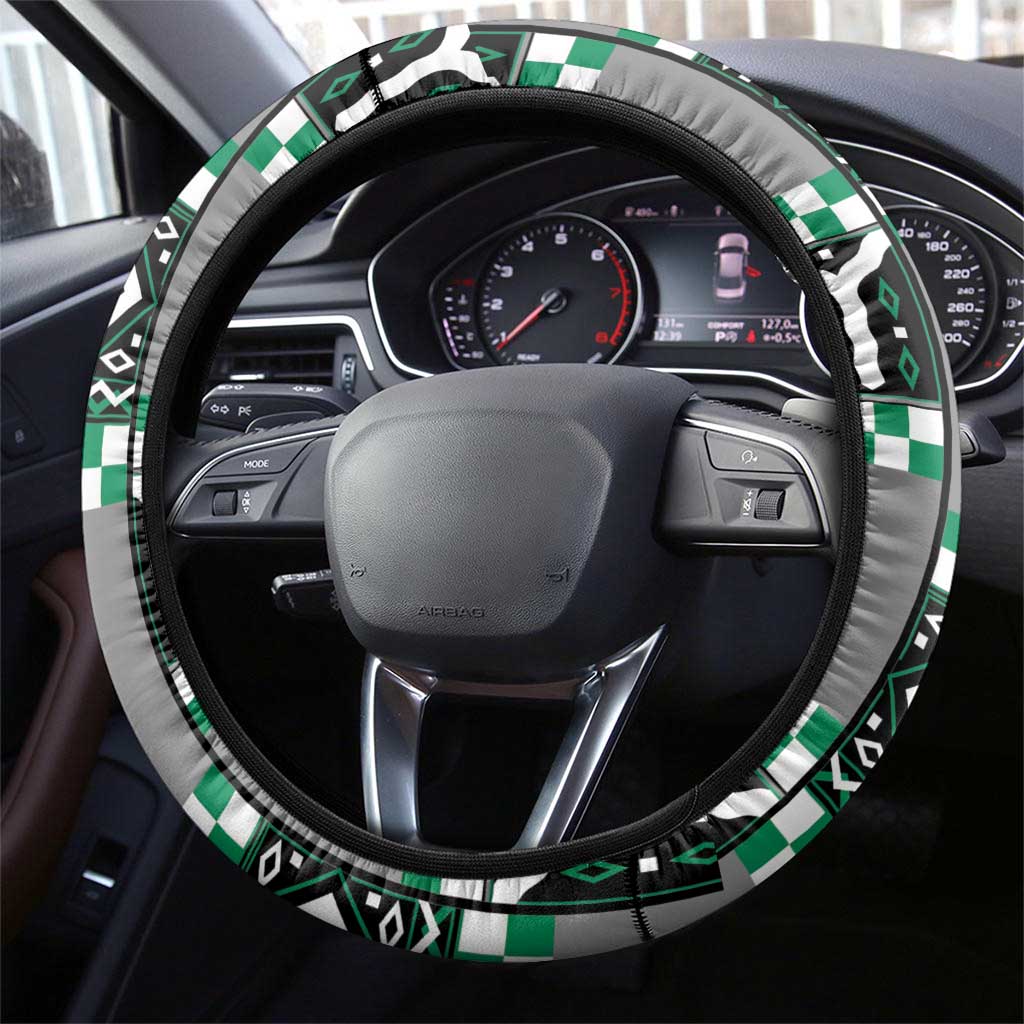 Nigeria Steering Wheel Cover Eagle With Tribal Patterns
