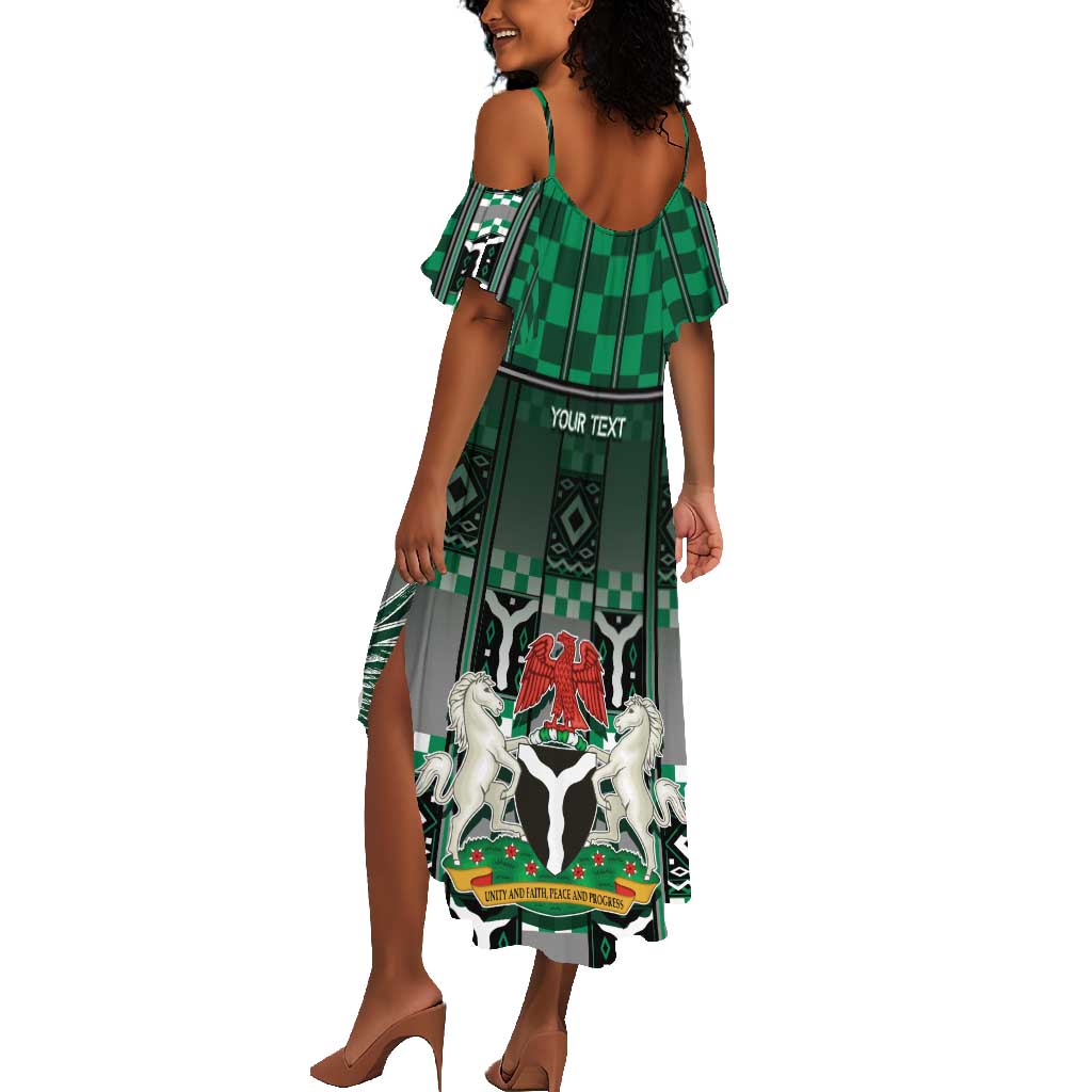 Personalized Nigeria Summer Maxi Dress Eagle With Tribal Patterns