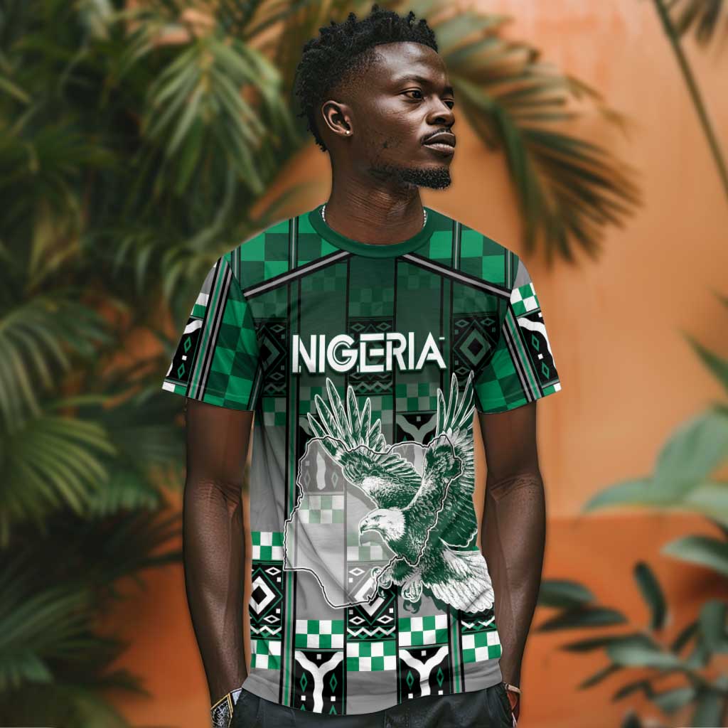 Personalized Nigeria T shirt Eagle With Tribal Patterns