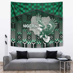 Nigeria Tapestry Eagle With Tribal Patterns