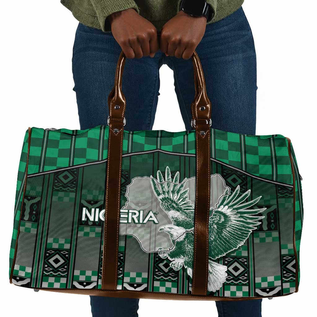 Nigeria Travel Bag Eagle With Tribal Patterns