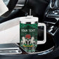 Personalized Nigeria Tumbler With Handle Eagle With Tribal Patterns