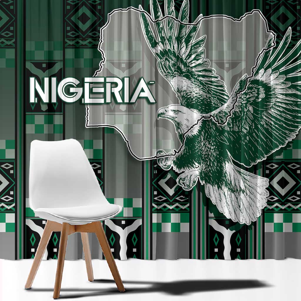 Nigeria Window Curtain Eagle With Tribal Patterns