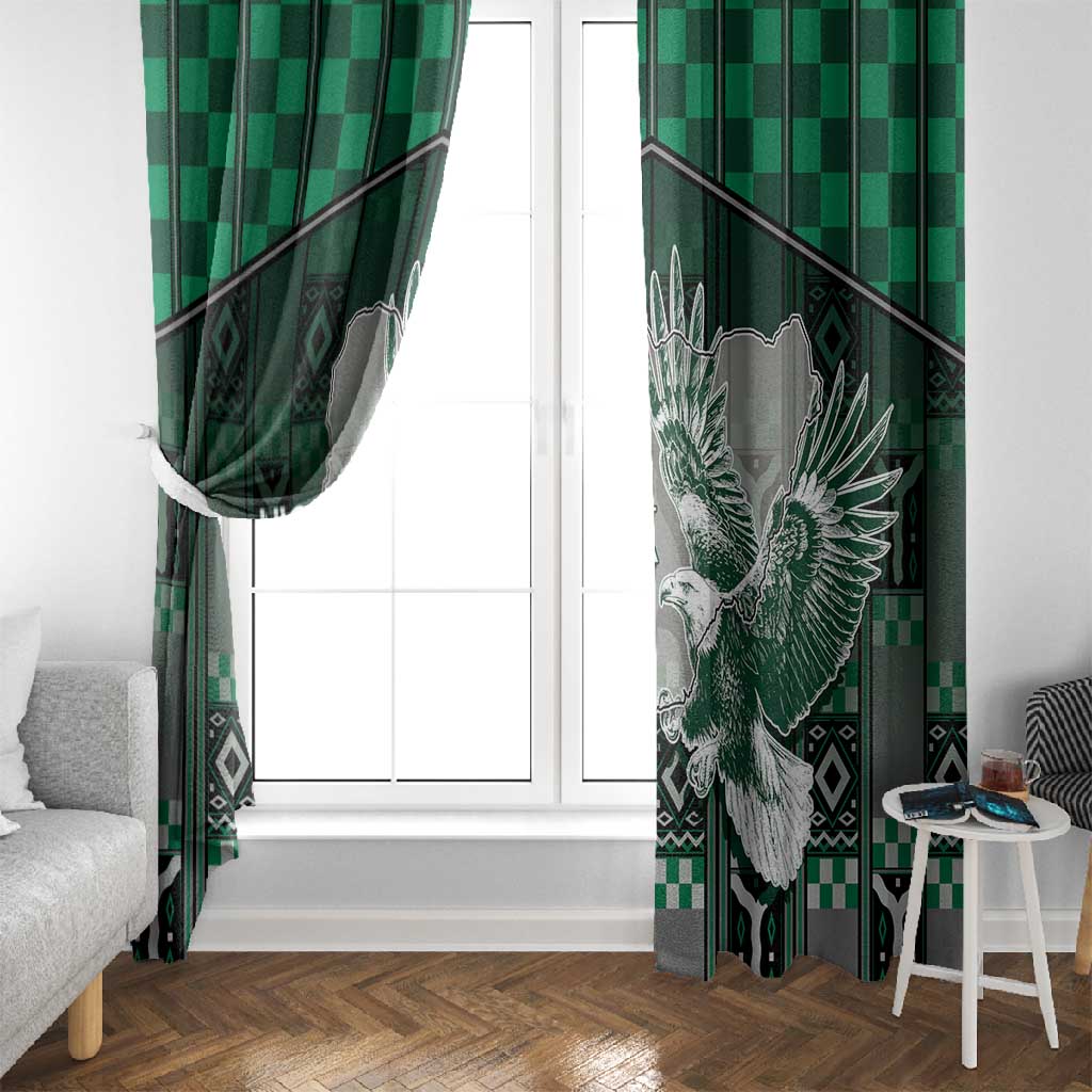 Nigeria Window Curtain Eagle With Tribal Patterns