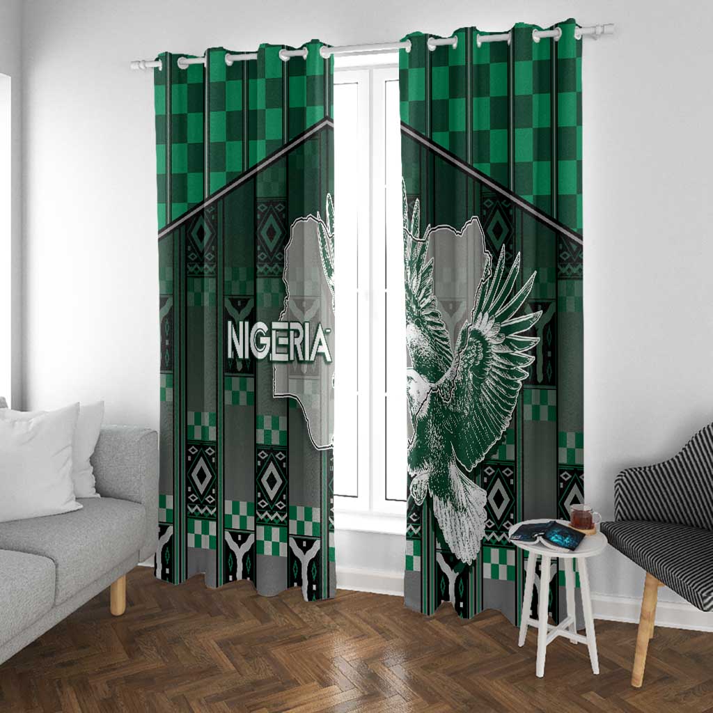 Nigeria Window Curtain Eagle With Tribal Patterns