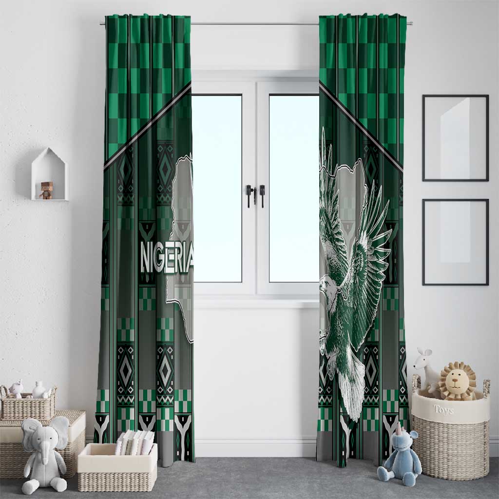 Nigeria Window Curtain Eagle With Tribal Patterns