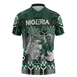 Personalized Nigeria Zipper Polo Shirt Eagle With Tribal Patterns