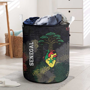 Senegal Laundry Basket Heart Baobab Art Grunge Style