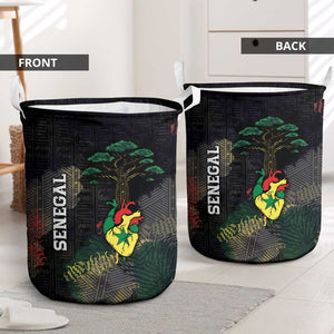 Senegal Laundry Basket Heart Baobab Art Grunge Style