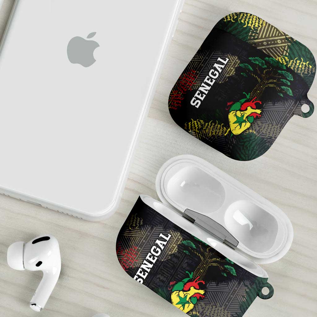 Senegal AirPods Case Heart Baobab Art Grunge Style