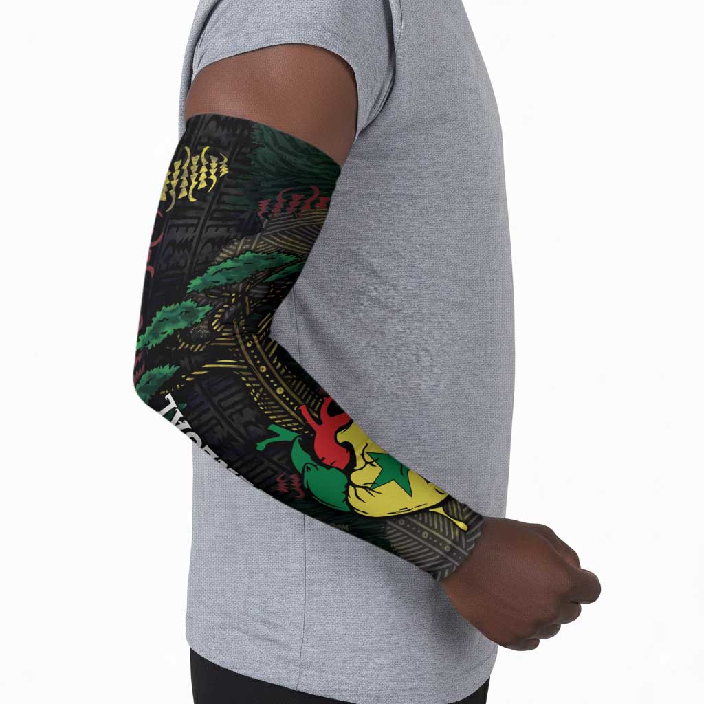Personalized Senegal Arm Sleeves Heart Baobab Art Grunge Style