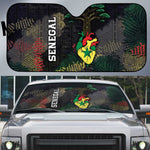 Senegal Auto Sun Shade Heart Baobab Art Grunge Style