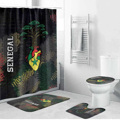 Senegal Bathroom Set Heart Baobab Art Grunge Style