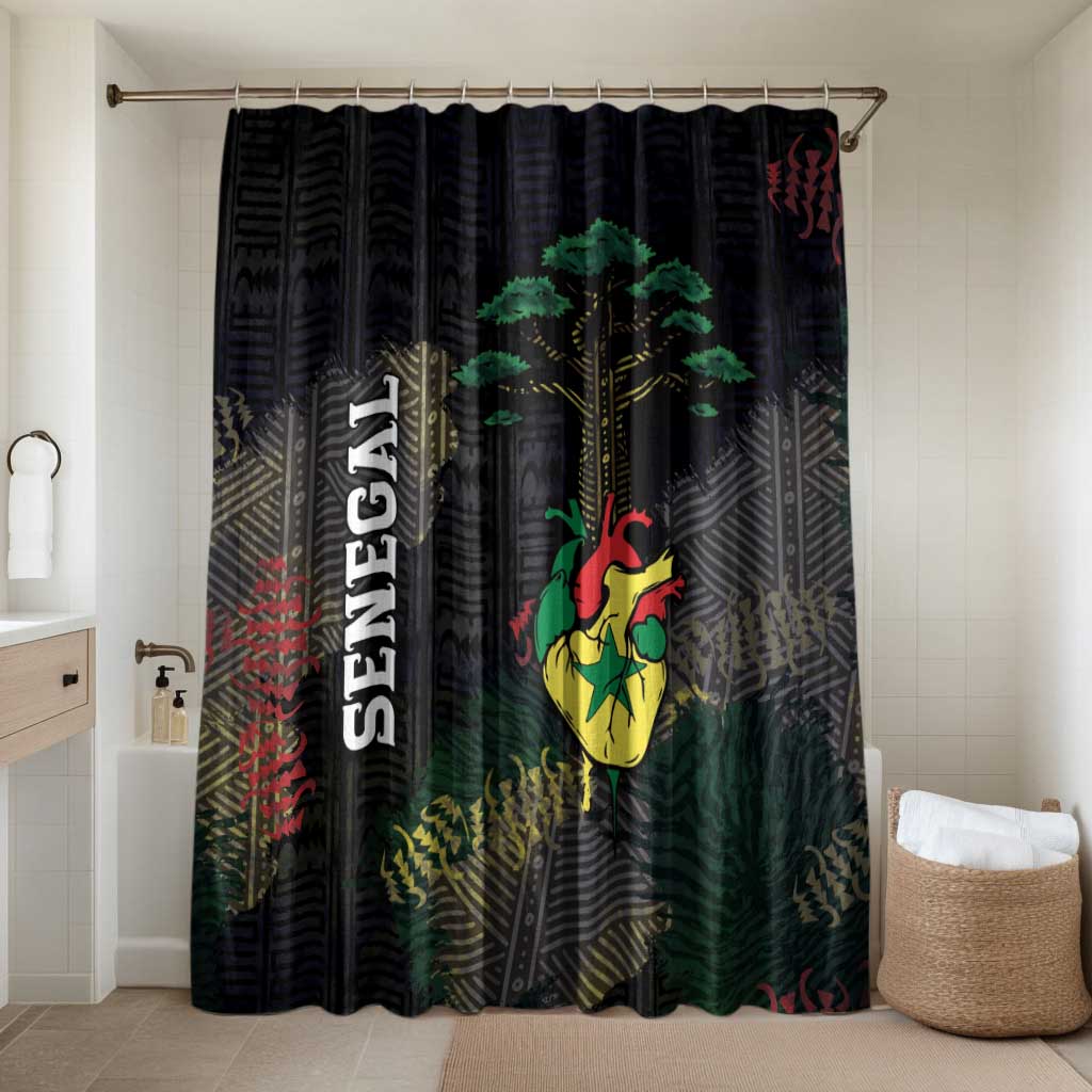 Senegal Bathroom Set Heart Baobab Art Grunge Style