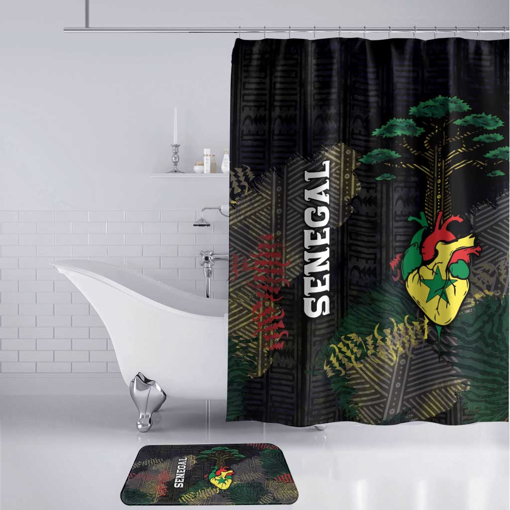 Senegal Bathroom Set Heart Baobab Art Grunge Style