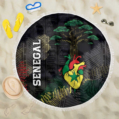 Senegal Beach Blanket Heart Baobab Art Grunge Style