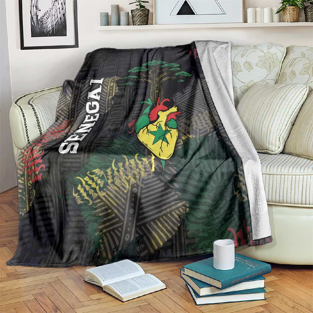 Senegal Blanket Heart Baobab Art Grunge Style