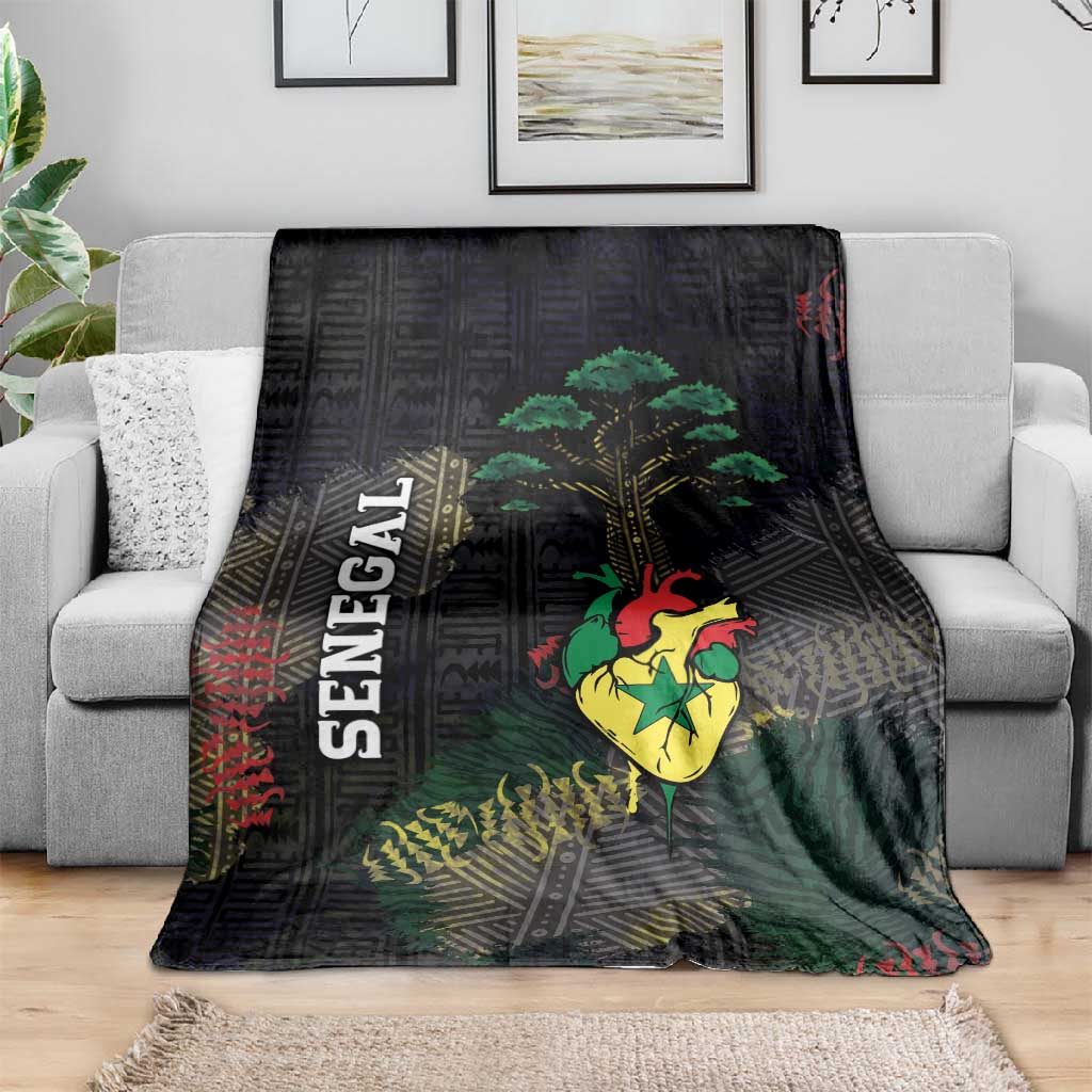 Senegal Blanket Heart Baobab Art Grunge Style