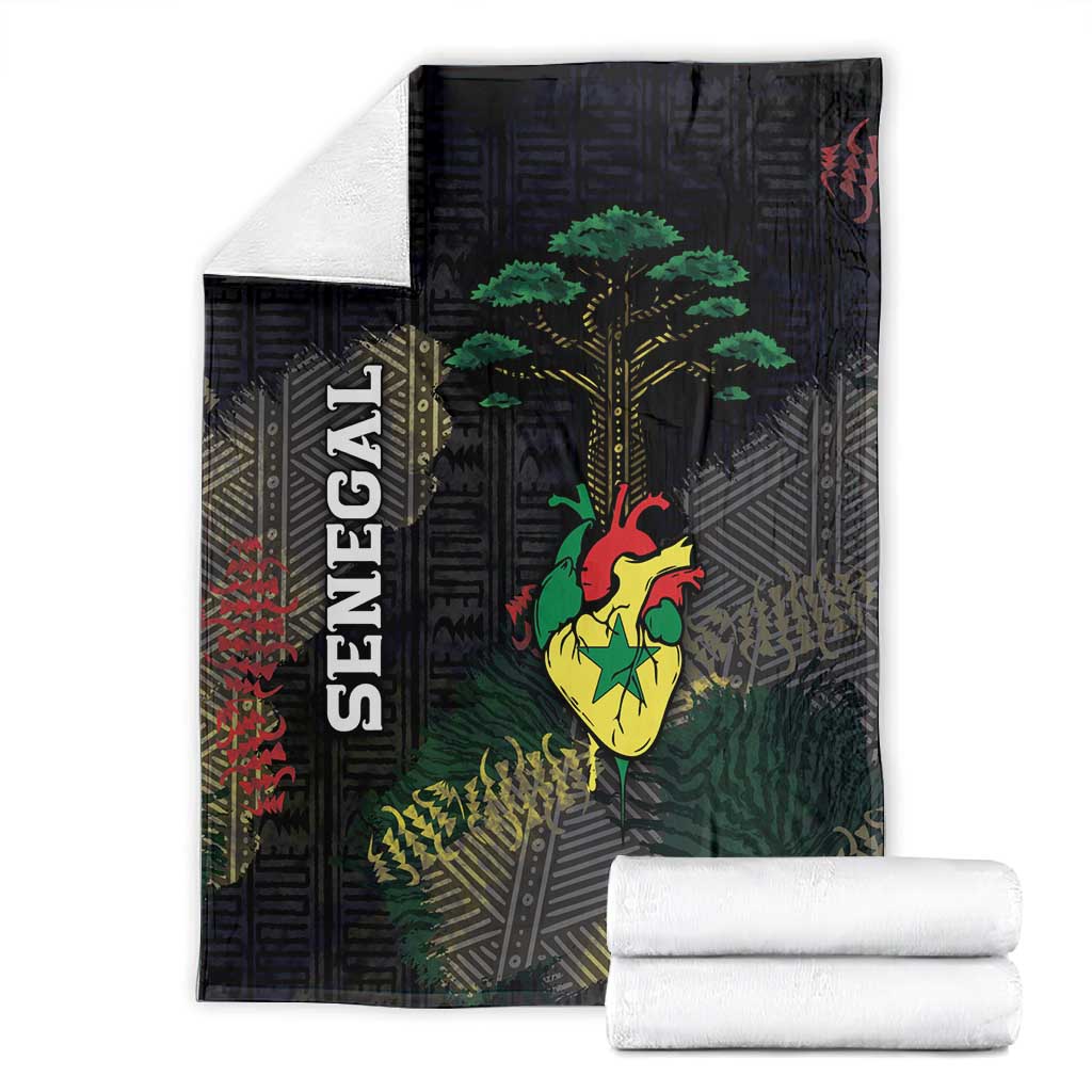 Senegal Blanket Heart Baobab Art Grunge Style