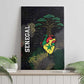 Senegal Canvas Wall Art Heart Baobab Art Grunge Style