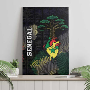 Senegal Canvas Wall Art Heart Baobab Art Grunge Style