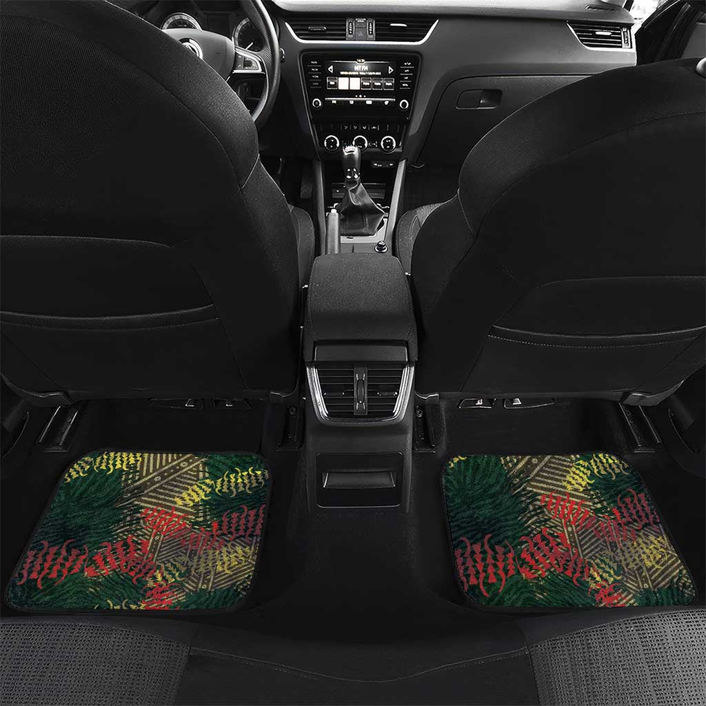 Personalized Senegal Car Mats Heart Baobab Art Grunge Style