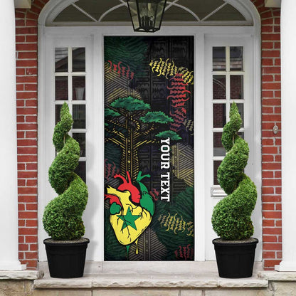 Personalized Senegal Door Cover Heart Baobab Art Grunge Style