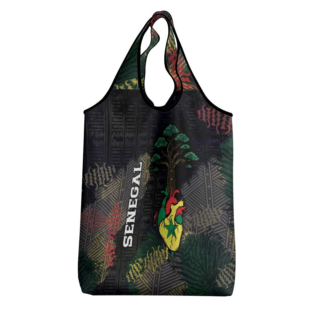 Senegal Grocery Bag Heart Baobab Art Grunge Style