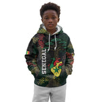 Personalized Senegal Kid Hoodie Heart Baobab Art Grunge Style