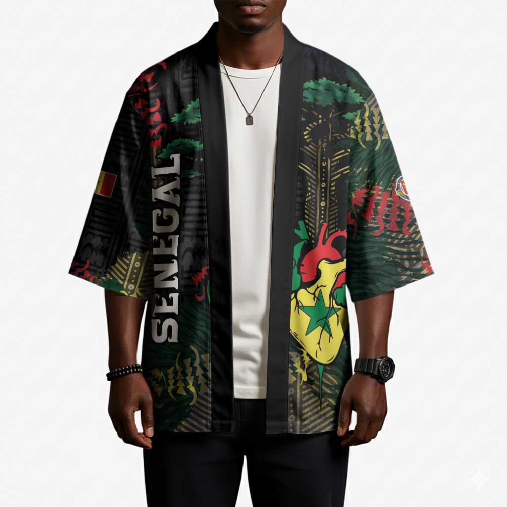 Personalized Senegal Kimono Heart Baobab Art Grunge Style