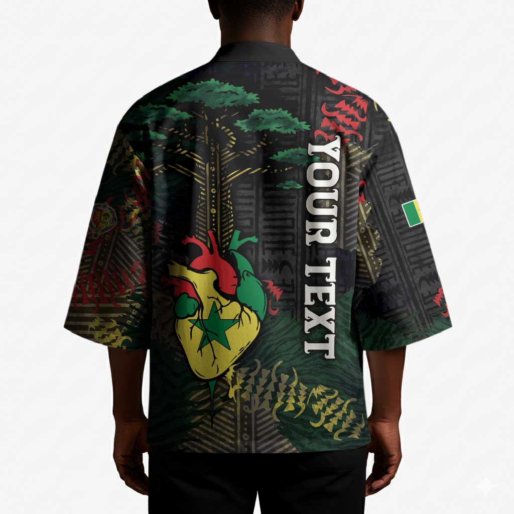Personalized Senegal Kimono Heart Baobab Art Grunge Style