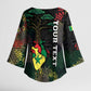 Personalized Senegal Kimono Sleeve Blouse Heart Baobab Art Grunge Style