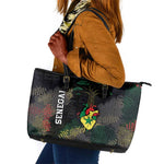 Senegal Leather Tote Bag Heart Baobab Art Grunge Style