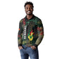 Personalized Senegal Long Sleeve Polo Shirt Heart Baobab Art Grunge Style