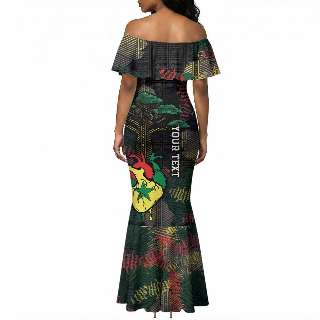 Personalized Senegal Mermaid Dress Heart Baobab Art Grunge Style