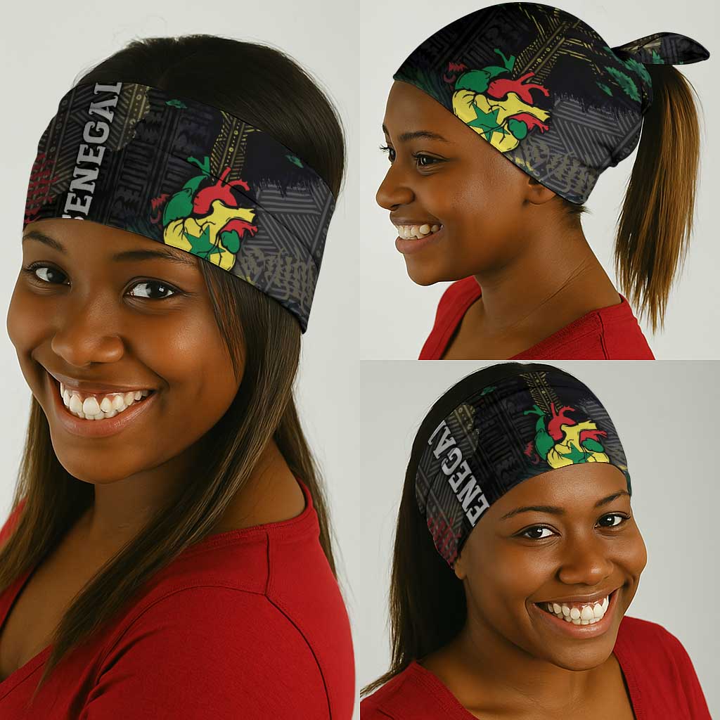Senegal Neck Gaiter Heart Baobab Art Grunge Style