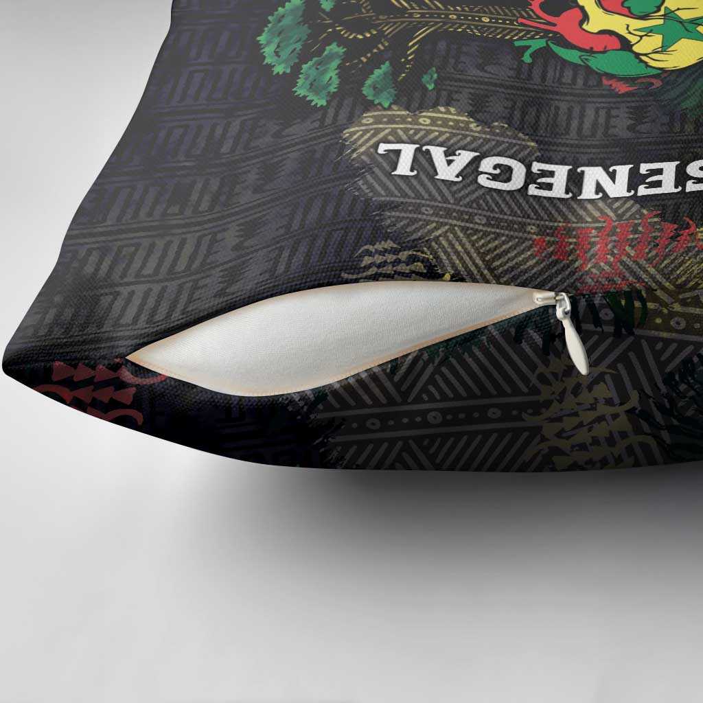 Senegal Pillow Cover Heart Baobab Art Grunge Style