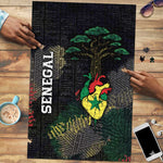 Senegal Puzzle Heart Baobab Art Grunge Style