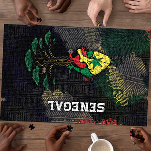 Senegal Puzzle Heart Baobab Art Grunge Style