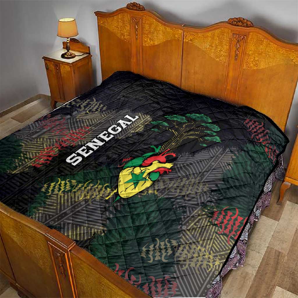 Senegal Quilt Heart Baobab Art Grunge Style