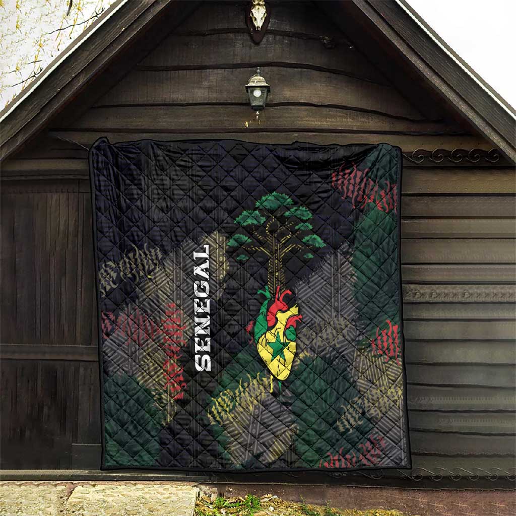 Senegal Quilt Heart Baobab Art Grunge Style