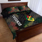 Senegal Quilt Bed Set Heart Baobab Art Grunge Style