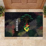 Senegal Rubber Doormat Heart Baobab Art Grunge Style
