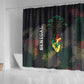 Senegal Shower Curtain Heart Baobab Art Grunge Style