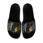 Senegal Slide Sandals Heart Baobab Art Grunge Style