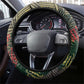 Senegal Steering Wheel Cover Heart Baobab Art Grunge Style