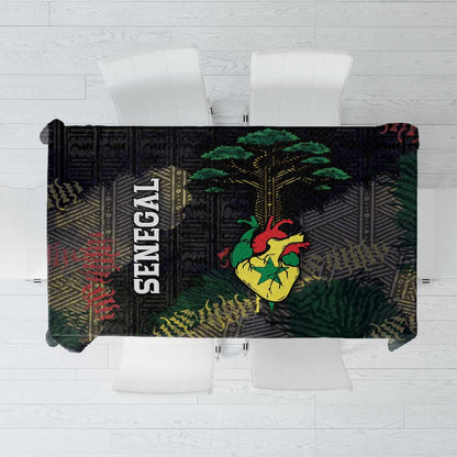 Senegal Tablecloth Heart Baobab Art Grunge Style