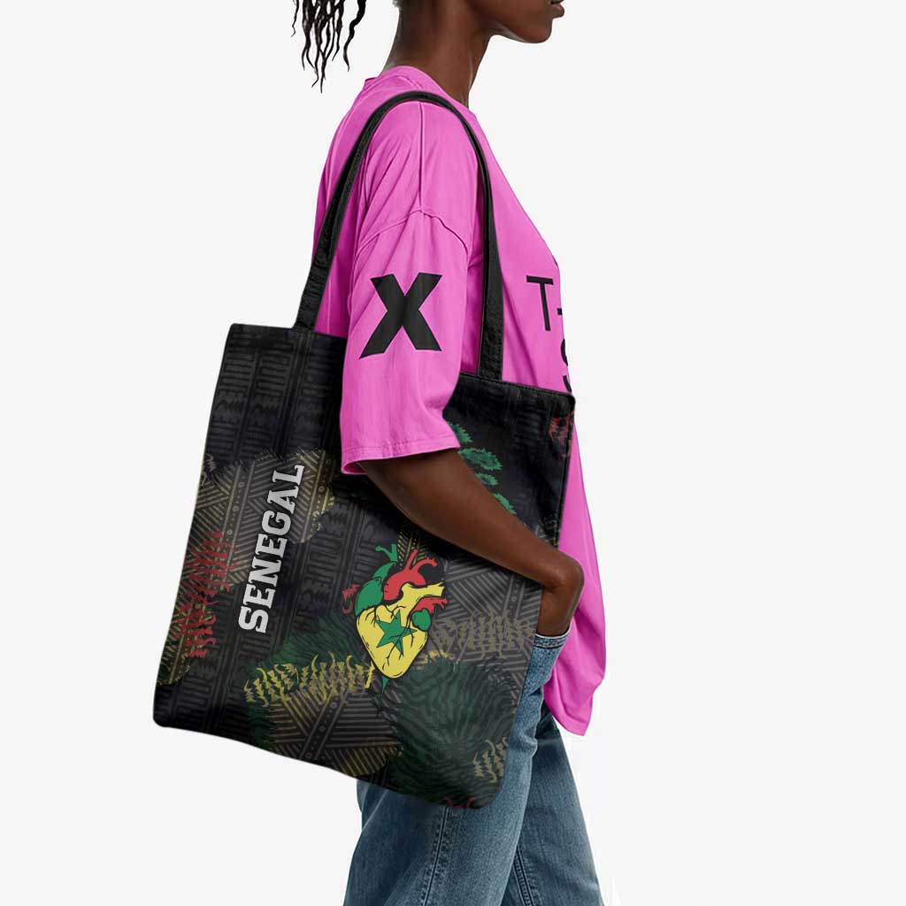 Senegal Tote Bag Heart Baobab Art Grunge Style