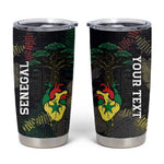 Personalized Senegal Tumbler Cup Heart Baobab Art Grunge Style