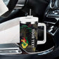 Personalized Senegal Tumbler With Handle Heart Baobab Art Grunge Style
